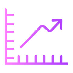 line graph gradient icon