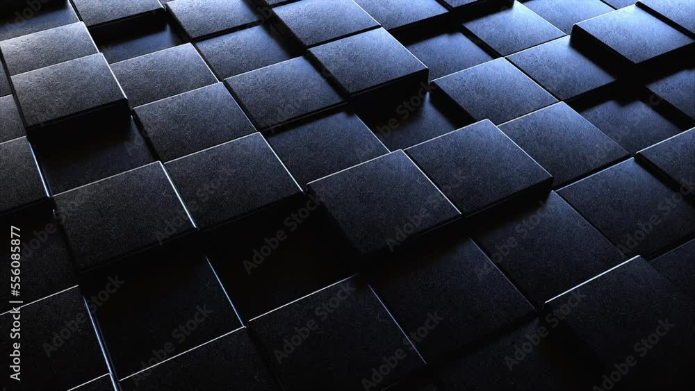 Poster black cubes. computer generated 3d render