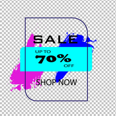 Sale poster for end of year with percent discount