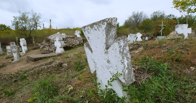 The old Cossack cemetery, created in 1775 in Odesa. Monument of history and architecture.