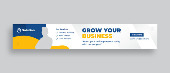 Digital marketing large web banner or corporate business banner template
