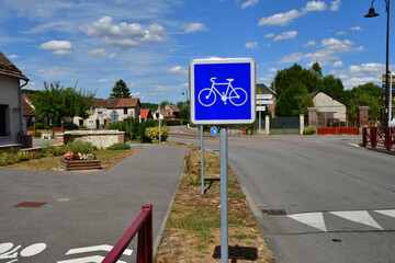 Amfreville sur Iton, France - august 8 2022 : village centre