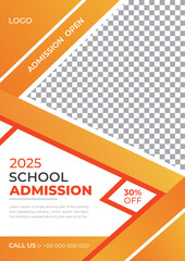 School admission flyer template