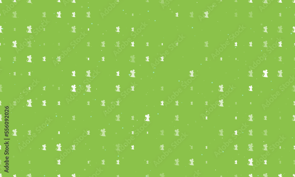Aufkleber seamless background pattern of evenly spaced white mouse symbols of different sizes and opacity. vec