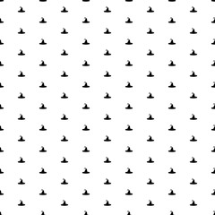 Square seamless background pattern from geometric shapes. The pattern is evenly filled with black witch hat symbols. Vector illustration on white background
