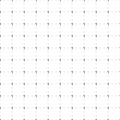 Square seamless background pattern from geometric shapes are different sizes and opacity. The pattern is evenly filled with small black sexy witch symbols. Vector illustration on white background