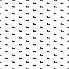 Square seamless background pattern from geometric shapes. The pattern is evenly filled with big black bulldozer symbols. Vector illustration on white background