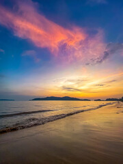 Fototapeta na wymiar Pak Bara Beach in Satun, Thailand
