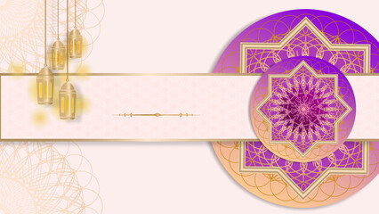 Luxury ramadan background with islamic arabic decoration. Universal islamic background for greeting card, banner, ramadan kareem design, eid design