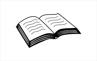 Open Book icon. Book isolated on white background. symbol, logo vector illustration