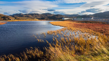 A lovely autumn landscape in the warm colours