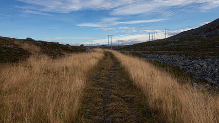 Old road in the middle of mountains