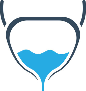 Human Bladder Vector Icon
