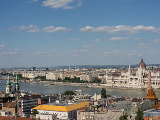 Die Stadt Budapest an der Donau in Ungarn