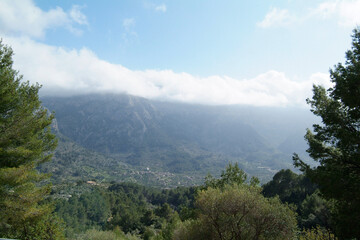 clouds over the mountains