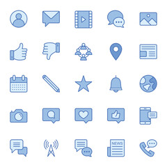 Fill blue outline media