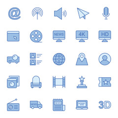 Fill blue outline media