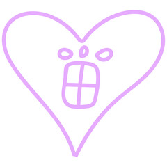 Hand drawn Heart Outline Stroke