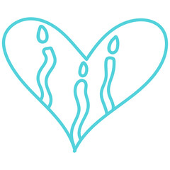 Hand drawn Heart Outline Stroke