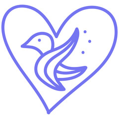 Hand drawn Heart Outline Stroke