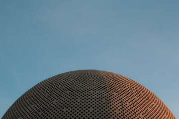 dome of the planetarium in buenos aires, argentina, with late afternoon light