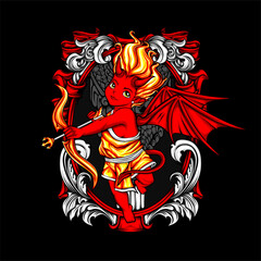 devil cupid illustration