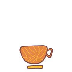 Coffee Cup Hand drawn Illustration.