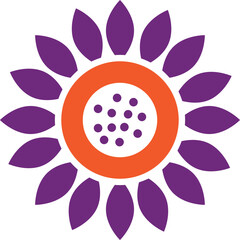 Sunflower Vector Icon Design Illustration