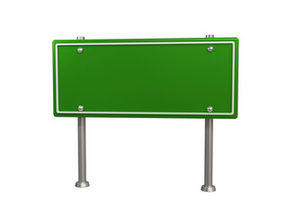 green blank board road sign 3d render design