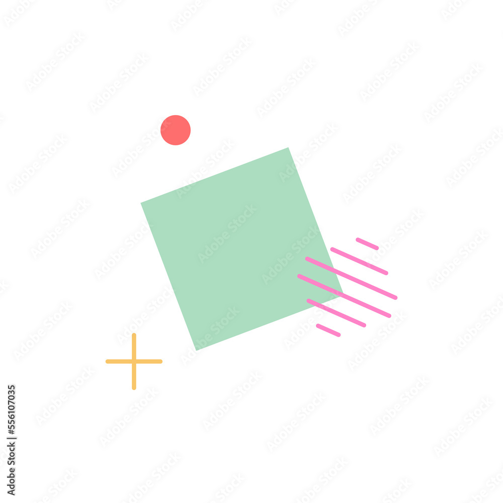 Poster abstract trendy square shape for design element