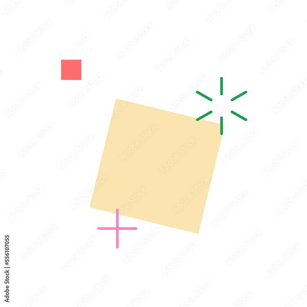 Poster abstract trendy square shape for design element