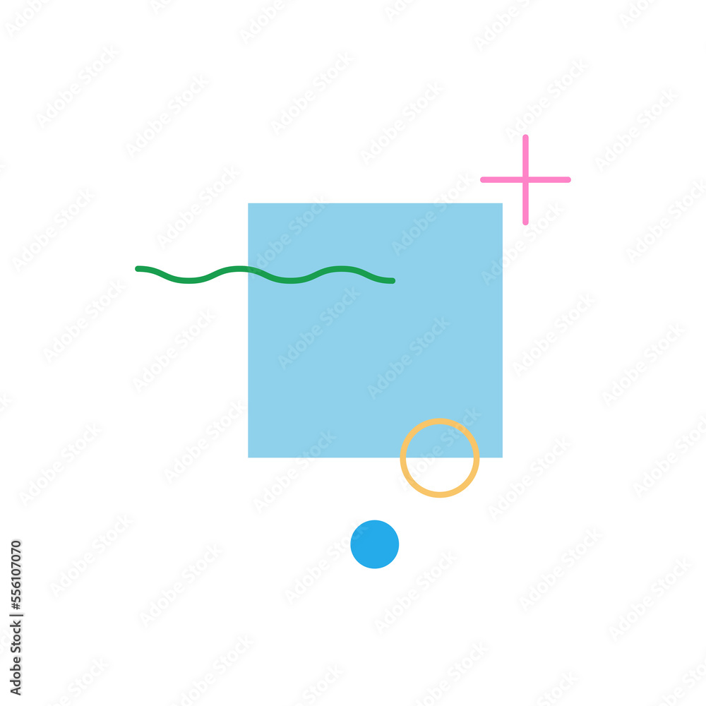 Poster abstract trendy square shape for design element