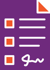 Fototapeta premium Contract form Vector Icon Design Illustration