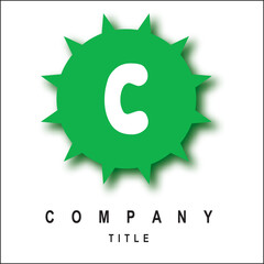 Initial Logo for Greek Circle Border Frame Logo Design Vector