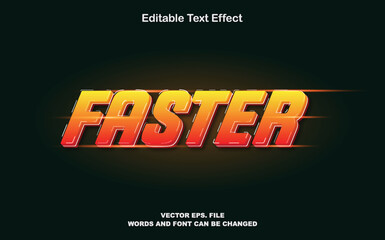Faster 3d style editable text effect, faster text effect, faster 3d editable text effect template