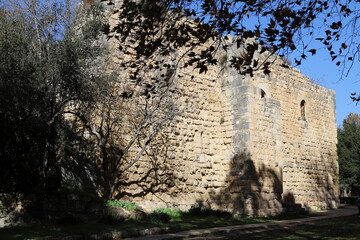 Wall of an ancient fortress in northern Israel.