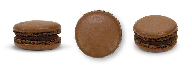 Tasty macaroon isolated on white background