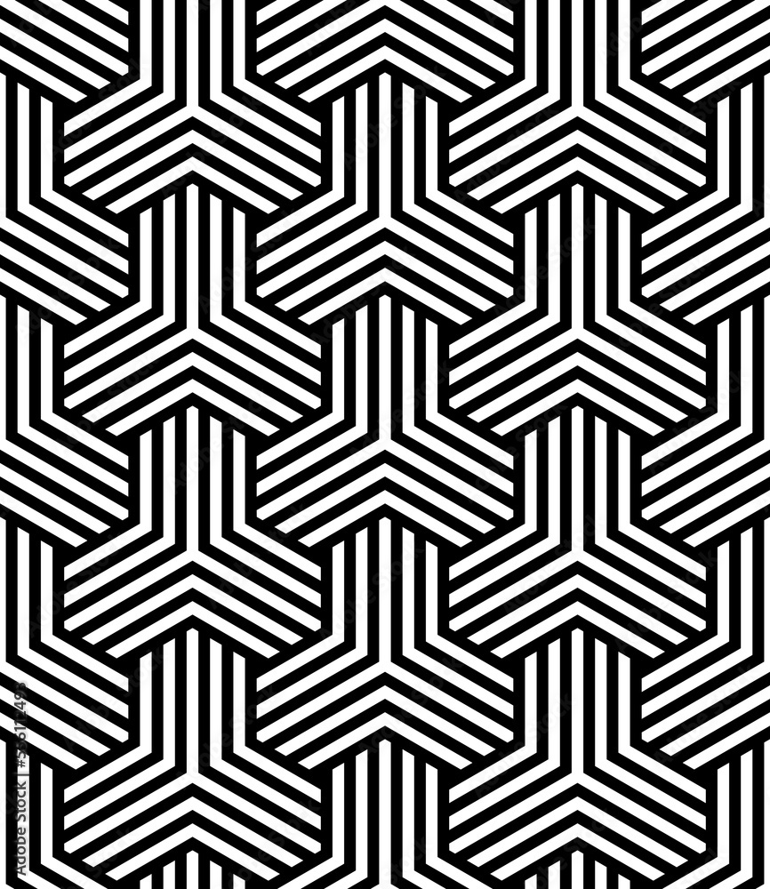 Wall mural vector seamless texture. modern geometric background . grid with hexagonal tiles.