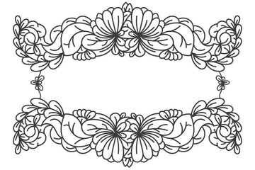 vector floral frame