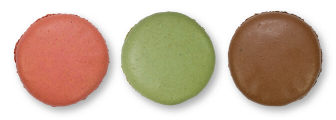 Tasty macaroon isolated on white background