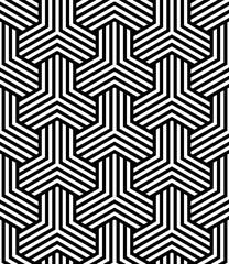 Vector seamless texture. Modern geometric background . Grid with hexagonal tiles.