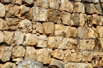 Wall of an ancient fortress in northern Israel.
