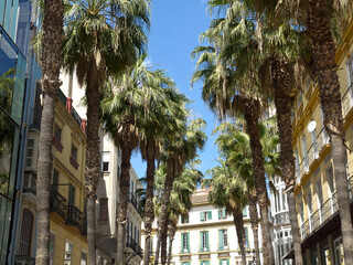 Die spanische Stadt Malaga am Mittelmeer