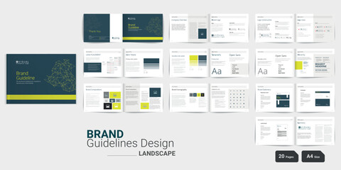 Brand Style Guidelines Landscape Brand Guideline Template Brand Guidelines Brand Manual Branding guideline