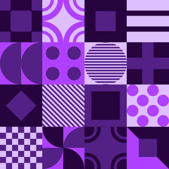 Geometric vector pattern design in Bauhaus styles, background design, for web design, business card, invitation card, poster, landing page, book cover design. 