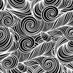 Waves, clouds seamless pattern. Endless rapport for packaging, textile, decoupage, wall-art 