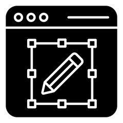 Filled design icon of edit tool 