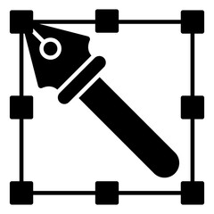 Glyph design icon of selection tool 