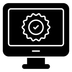 Unique design icon of online badge 