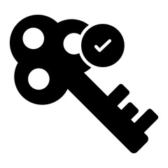 Unique design icon of key